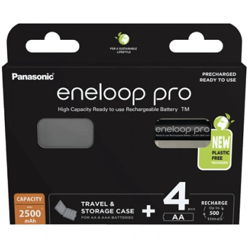Panasonic Eneloop Pro AA 2500mAh 4pcs. BK-3HCDEC4B