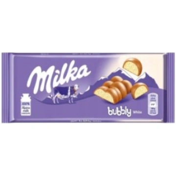 ŠOKOLĀDES TĀFELE MILKA BUBBLY WHITE 95G