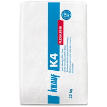 Elastīga flīžu līme K4 Knauf 25kg Pelēka