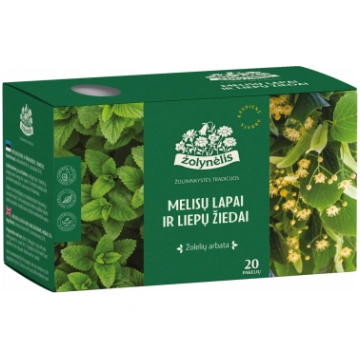 Tēja ŽOLYNĖLIS, citronu balzama lapas un liepu zie