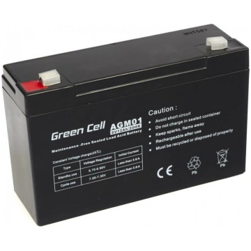 Green Cell Akumulator gel AGM 6V 12Ah (AGM01) GREE