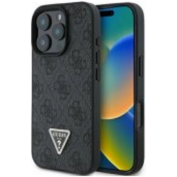 Guess Leather 4G Triangle Strass MagSafe iPhone 16