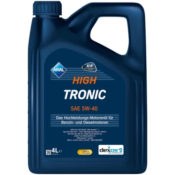 ARAL 16. Aral HighTronic 5W-40 motorolie, 4L
