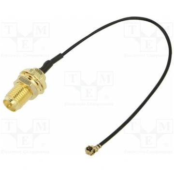 Cable; 0.15m; IPEX MHF 1,RP-SMA female; black; ang