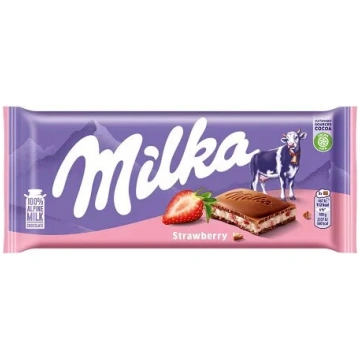Šokolādes tāfele Milka Strawberry 100 g