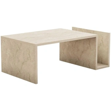 Elegant Coffee Table, Travertine Colour, 86.8 x 32