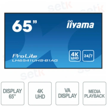 Prolite 65 UHD 4K Monitor IIYAMA Professional Scra