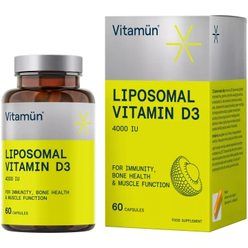 VITAMUN Liposomal Vitamin D3 kapsulas, 60 gab