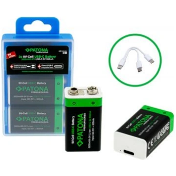 Akumulatori 6F22 (Krona) 3600mWh Li-ion 9V ( 2gab.