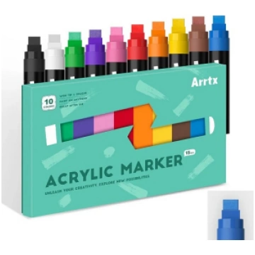 Acrylic Marker Pens ARRTX Jumbo, 10 Colours LC3036