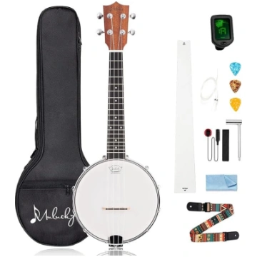 Mulucky Banjolele 4 stīgu Banjo Ukulele koncertā l