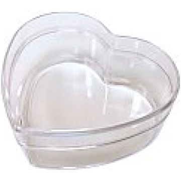 Plastikāta sirdsveida kastīte ar vāciņu, D:85mm, c