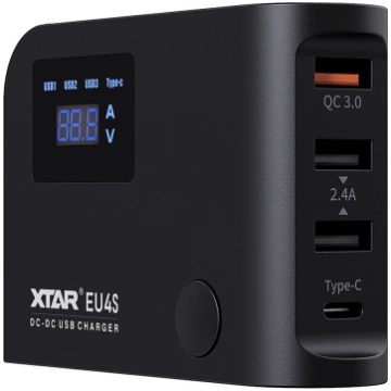 Lādētājs USB XTAR EU4S QC3 Type-C DC-CD 6952918344
