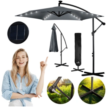 Plonos 488200 dārza saulessargs ar LED apgaismojum