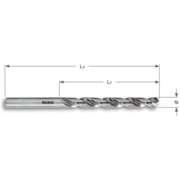RUKO Urbis 9.0 mm metālam, DIN 338 tips N, HSS-G, 