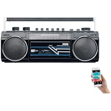 auvisio Retro Boombox ar kasešu atskaņotāju, radio