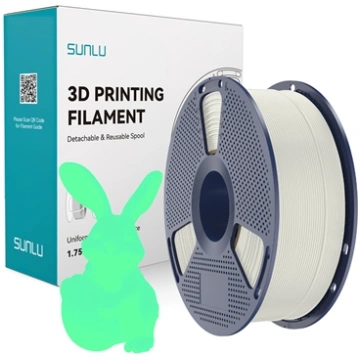Sunlu PLA Glow-in-the-Dark Filament (White and Gre