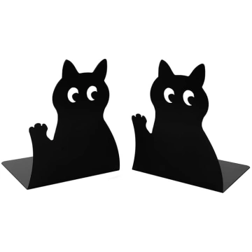 Metāla grāmatu paliktņi Black Cat Cute Cartoon Ani