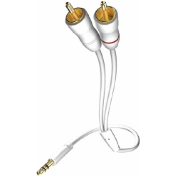 Kabelis Inakustik 3.5mm Male - 2x RCA 0.5m White |