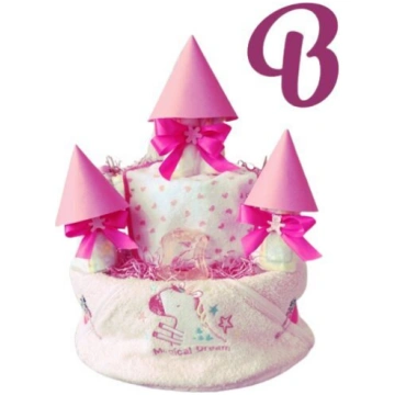 Pamperu torte "Pils mazai princesei" Baby cake sho