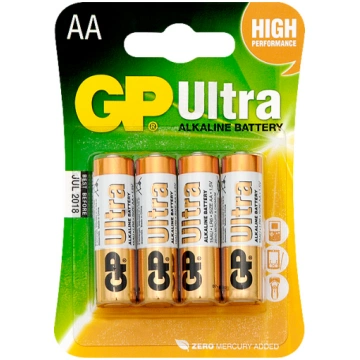 Baterijas GP Ultra Alkaline, AA (LR6), 4 gab. Blow