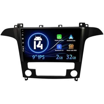 9 collu IPS auto radio Android 14 priekš Ford S-Ma