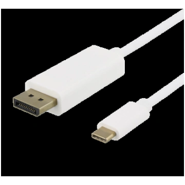 USB-C - DISPLEJPORTA KABELIS DELTAKO 4K UHD, ZELTĪ