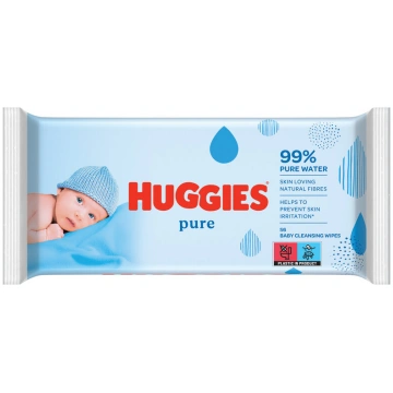 Huggies Pure mitrās salvetes jaundzimušajiem, 56 g