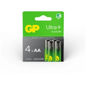 GP - Ultra Plus Alkaline Battery Size AA 15AU/LR6 