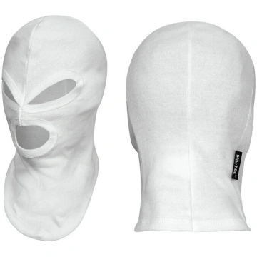 Balaklava ar šalli, Mil-Tec, 3 caurumu, Balta