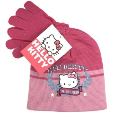 Hello Kitty ziemas cepure un cimdi komplekts meite