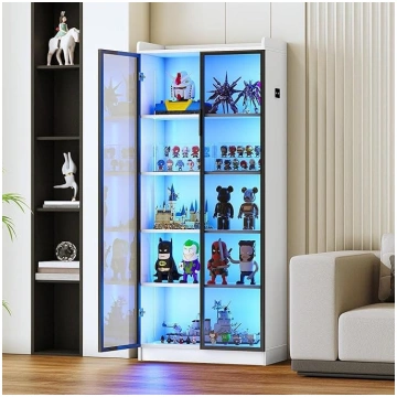 Gurexl Display Cabinet with LED Lighting and Intel