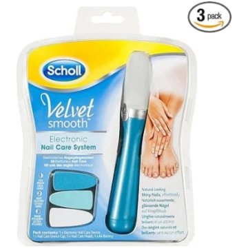 3 x Scholl Pedi Velvet Smooth elektroniskā nagu ko