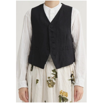 Pas De Calais LH Canvas + Yarn Dyed Stripe V Neck 