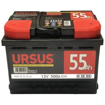 BATTERIA AUTO URSUS MAX 55 AH polarità DESTRA Bric