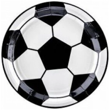Papīra šķīvji Futbols, 18 cm, 6 gab