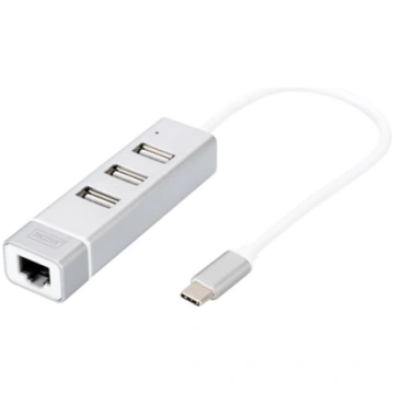 Digitus , USB Type-C 3-Port Hub + Fast Ethernet LA