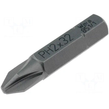 Screwdriver bit | Phillips | PH2 | 1/4" | Overall 
