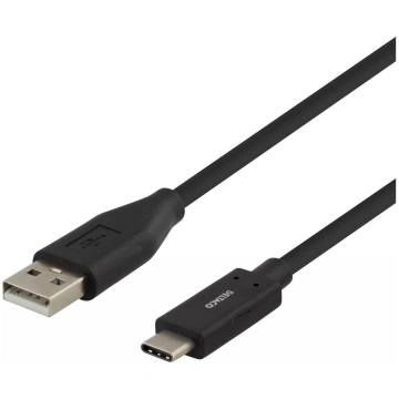 USB kabelis Deltaco USBC-1006M 2m USB 2.0 Melns
