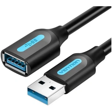 CABLE USB3.0 MALE TO FEMALE/0.5M BLACK CBHBD VENTI