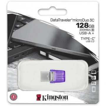 Zibatmiņa Kingston DataTraveler microDuo 3C 128GB 