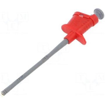 Clip-on probe | hook type | 6A | red | Plating: ni