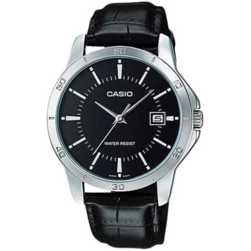 Elegants vīriešu pulkstenis Casio melns ar kastīti