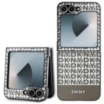 DKNY PU Leather Repeat Pattern Bottom Stripe Back 