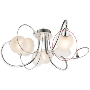 Globo - Rezerves stikls lustras LILLY E14 balts
