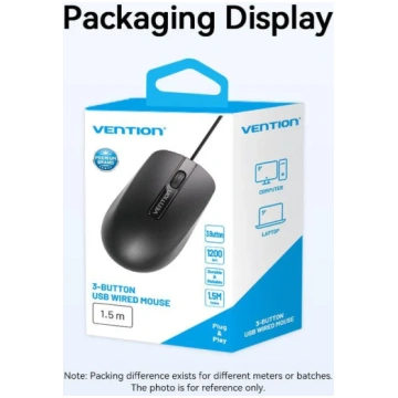 VENTION MOUSE USB OPTICAL BLACK/KTABG VENTION mous