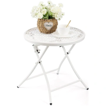 TeoKJ Balcony Table, Small, Weatherproof Side Tabl