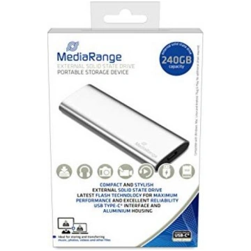 MediaRange 240 GB, external SSD (silver, USB-C 3.2