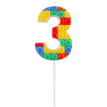 Ciparu svece lego "3"