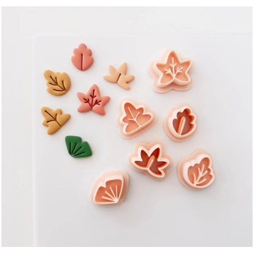 Polymer Clay Cutter Set, Mini Leaf Earrings Shapes